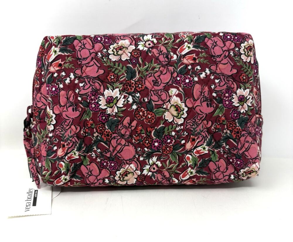 Vera Bradley Minnie Mouse Daisy Duck Makeup Essential Cosmetic Bag Hidden Hearts